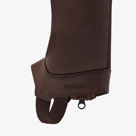 100 Mesh Adult Horse Riding Half-Chaps - Brown