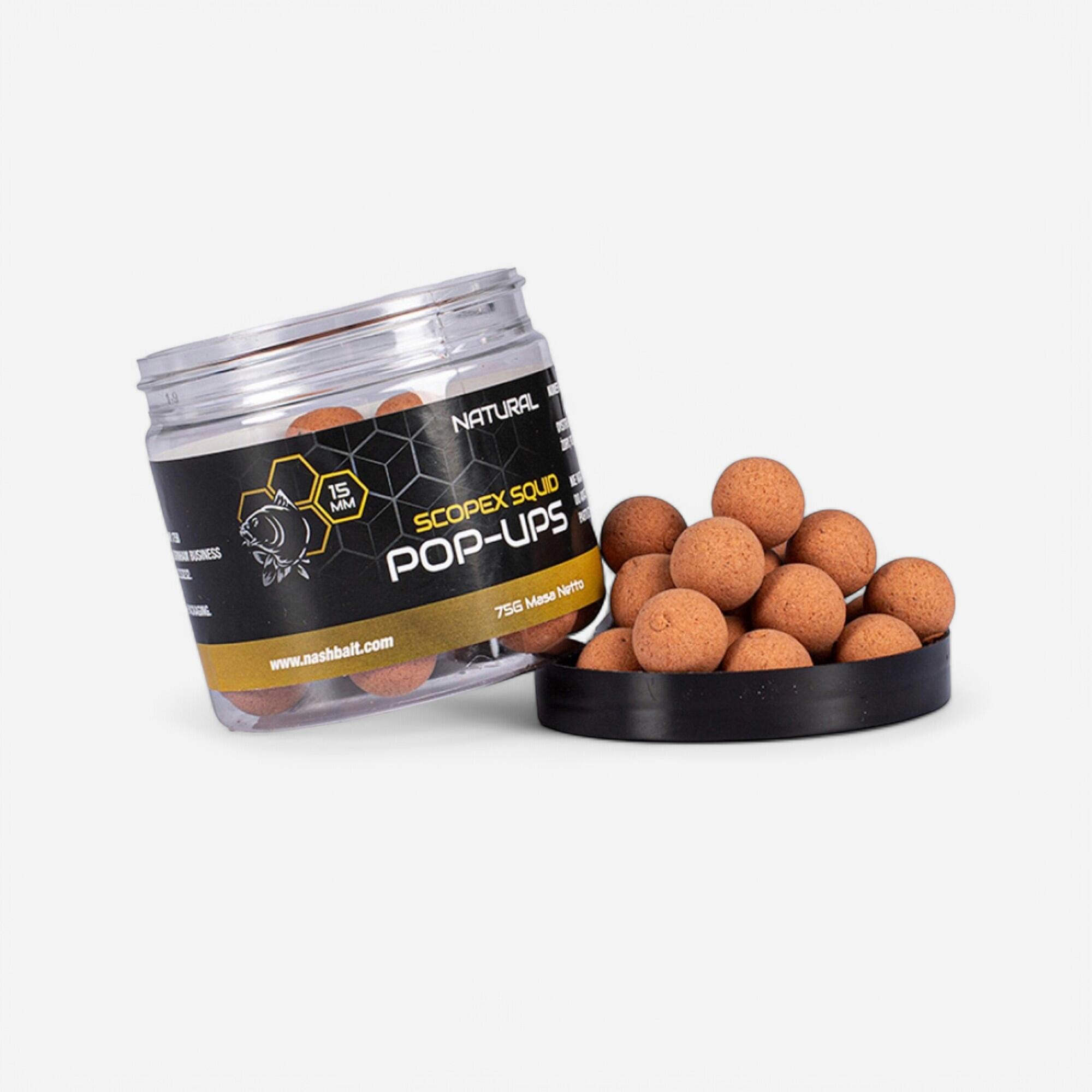 NASH Pop-Ups Scopex Squid 15 mm 75 g natural Karpfenangeln | 05055108863212 NASH Pop-Ups Scopex Squid 15 mm 75 g natural Karpfenangeln | 05055108863212