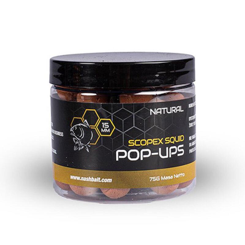 Plovoucí boilies na kaprařinu Pop Up Scopex Squid Natural 15 mm 75 g 