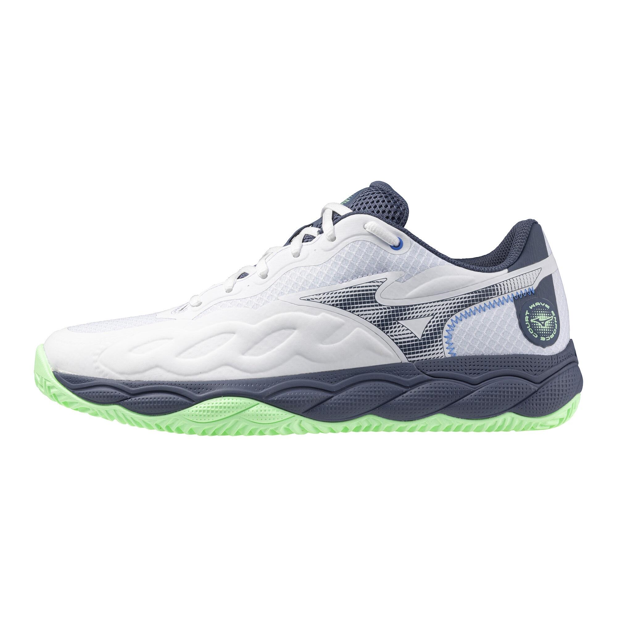 MIZUNO Scarpe tennis uomo Mizuno  Wave Enforce Court C bianca, blu, verde