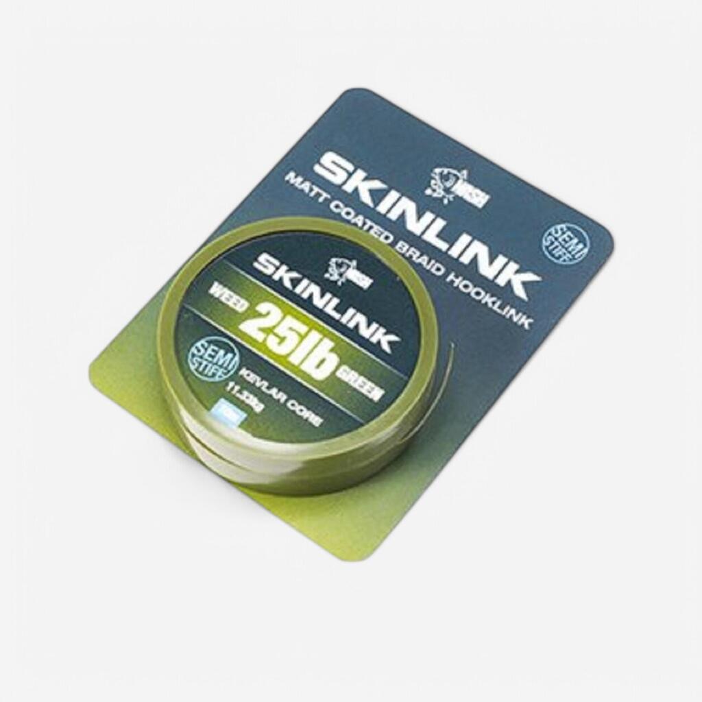 Obložena poltoga pletena vrvica za ribolov krapa Skinlink 25 lb 10 m