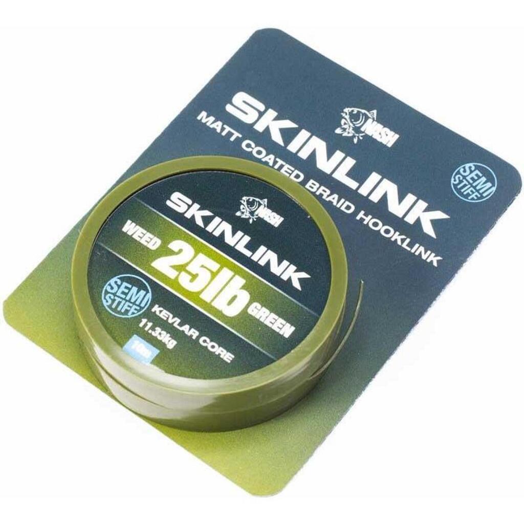 Obložena poltoga pletena vrvica za ribolov krapa Skinlink 25 lb 10 m
