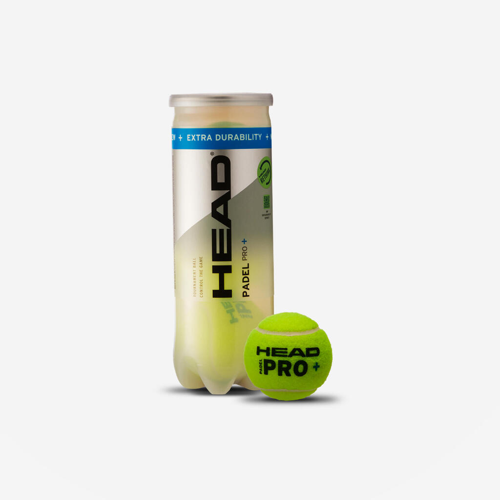 Komplet treh žog za padel tenis Pro+