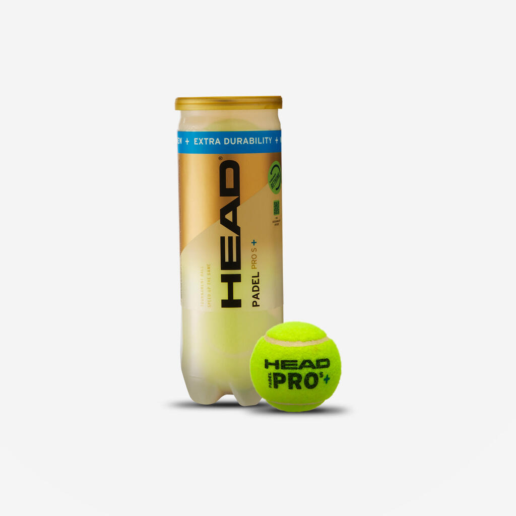 Padelbälle mit Druck 3er-Dose - Head Padel Pro S+ 