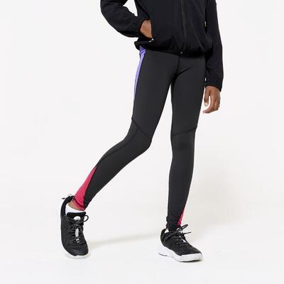 Ademende legging voor gym meisjes zwart
