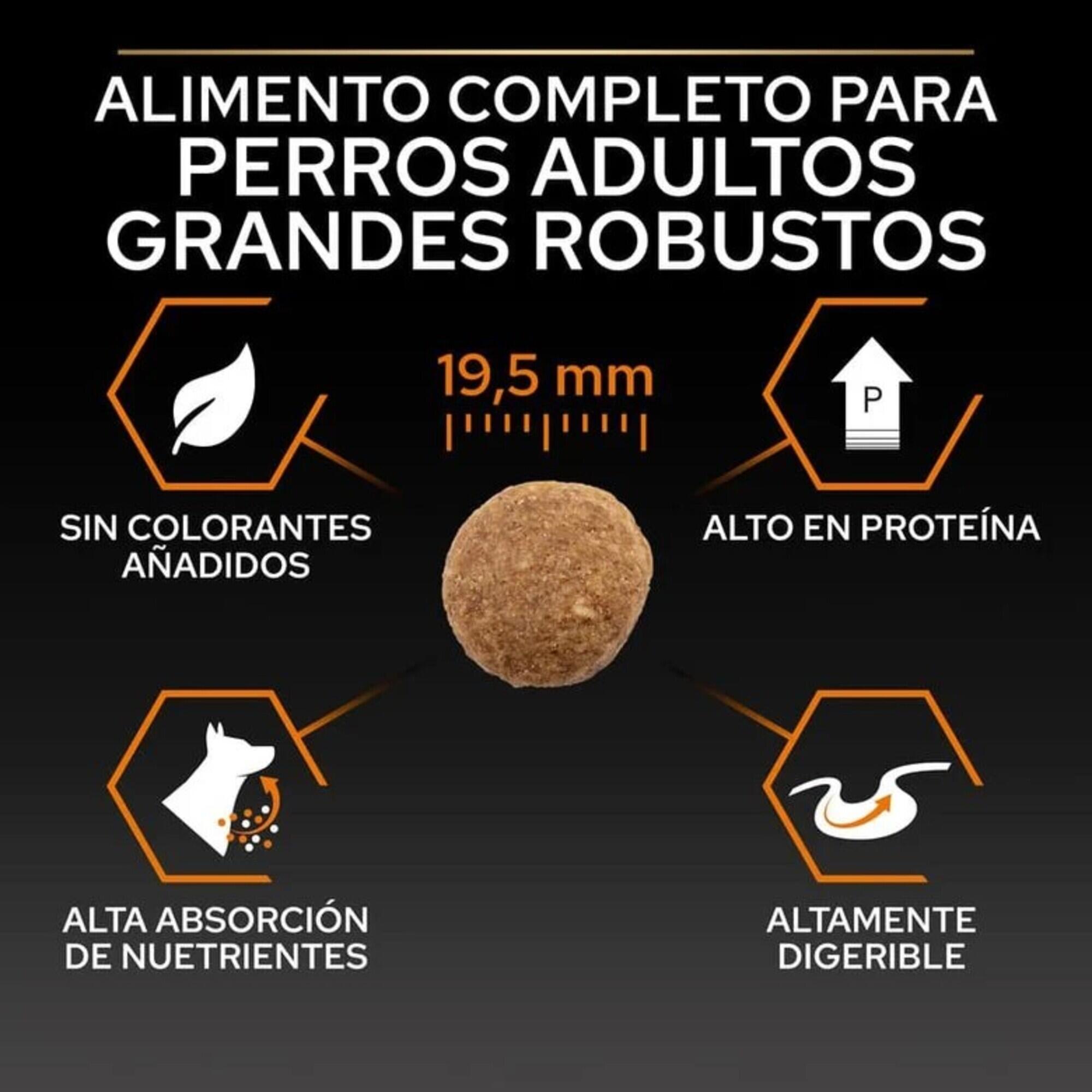 Pienso Perro Purina Pro Plan Large Robust Adulto Razas Grandes Pollo 14 kg. 3/3