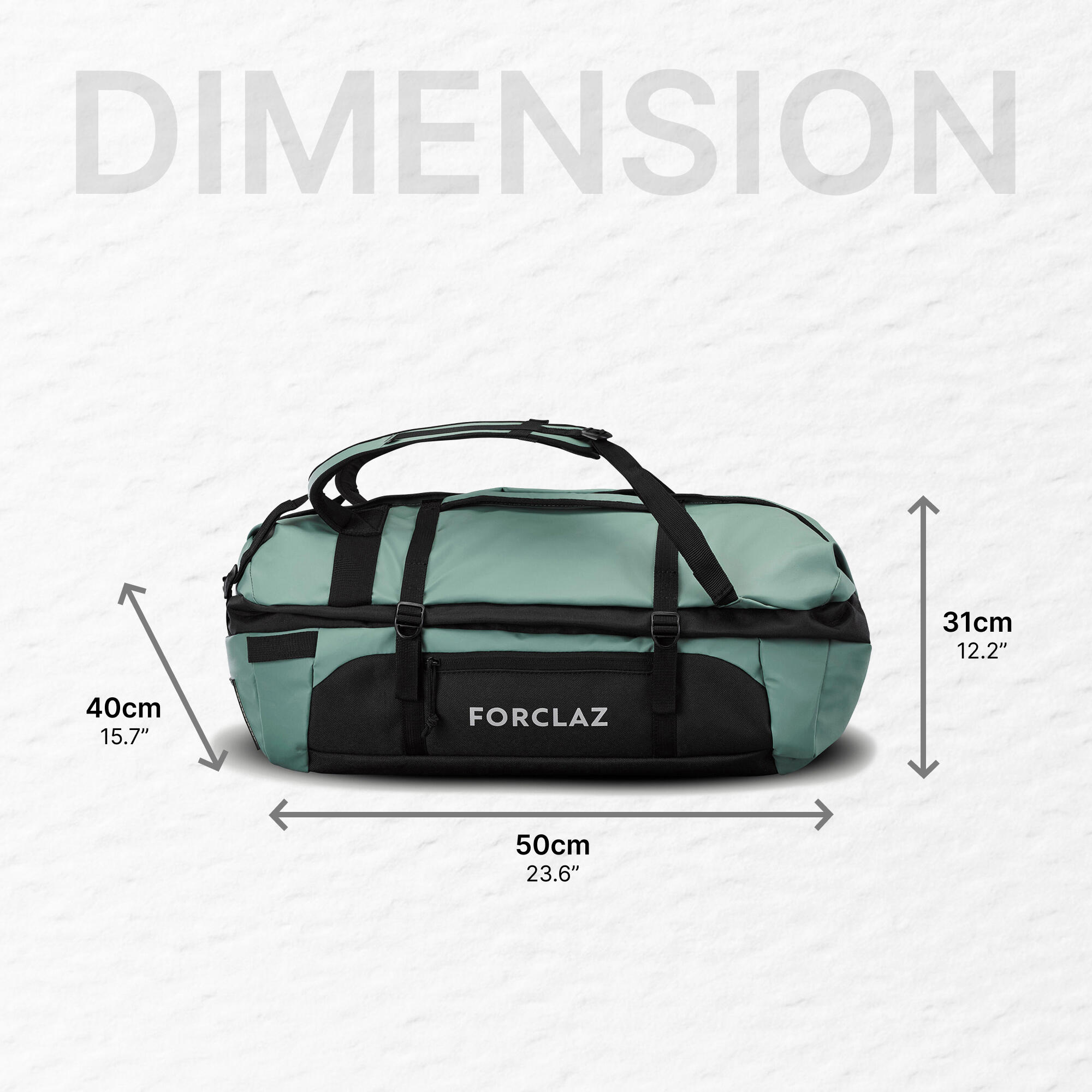 Duffle Carry Bag 30/40L Extend Green