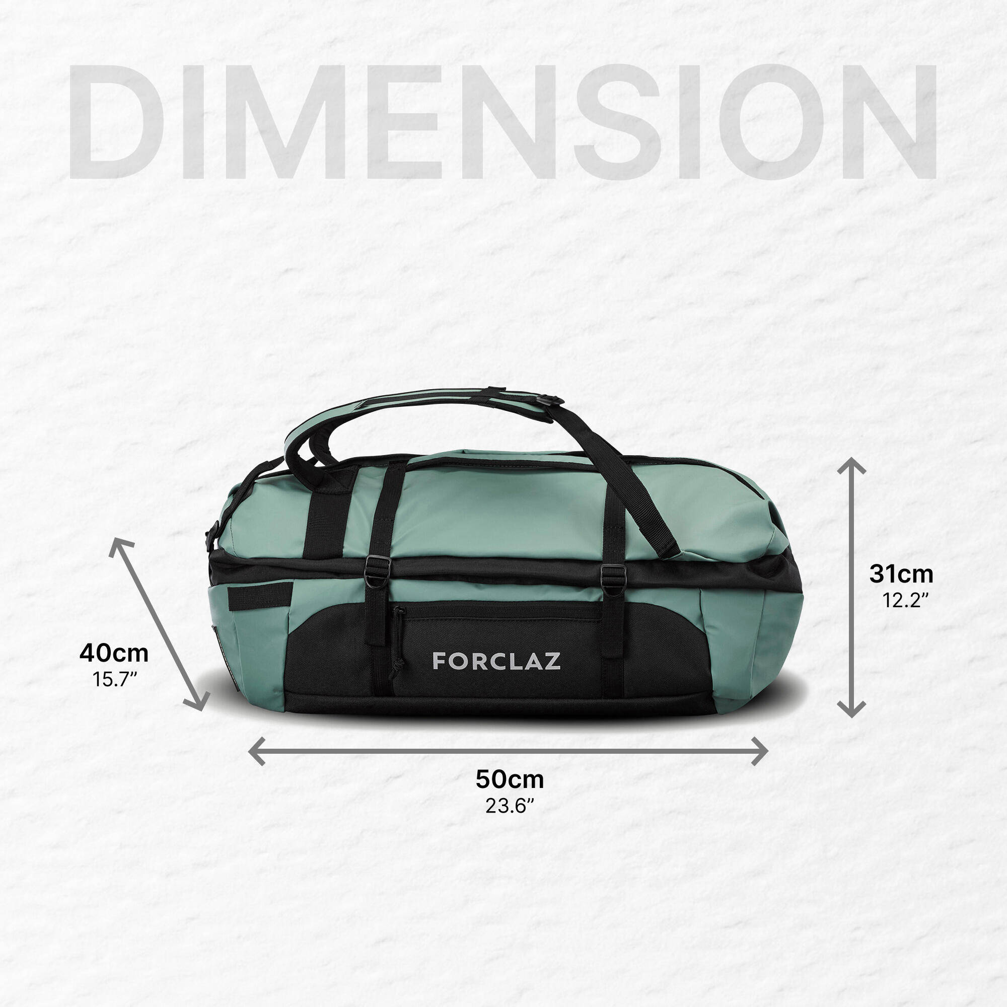 Duffle Carry Bag 30/40L Extend Green -  4