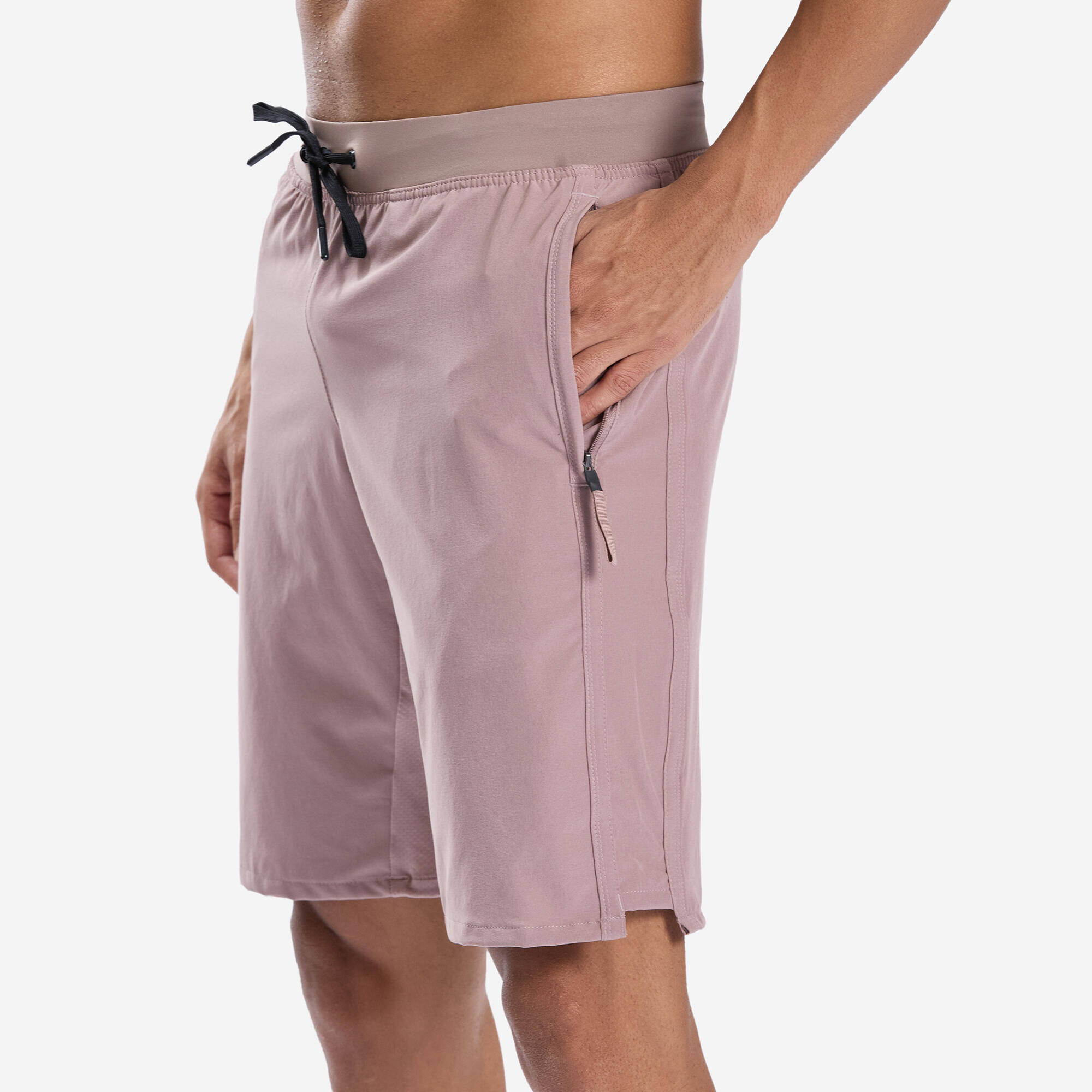 Men Fitness Cardio Training Shorts, Quick Dry, Regular Fit, 500 - Frozen Brown -  5