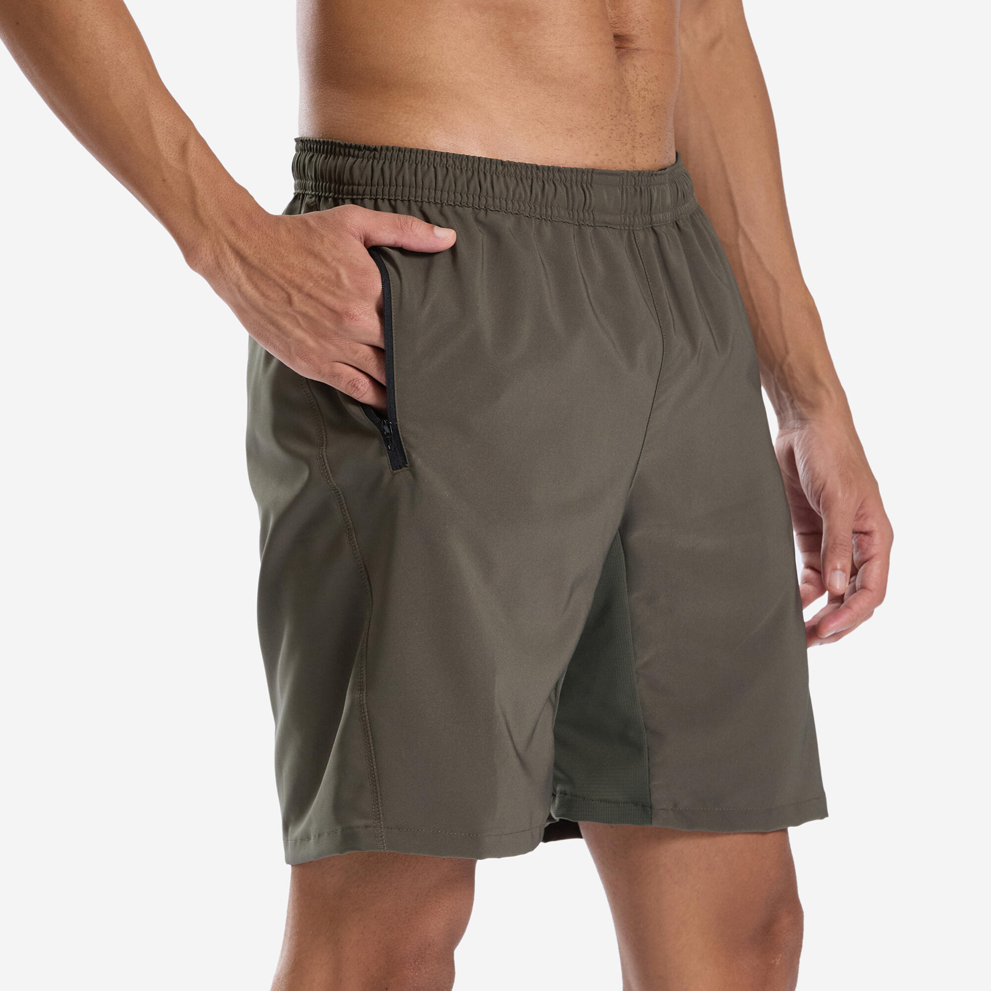 Workout Shorts Compression Shorts With Zipper Pocket Men's Zip