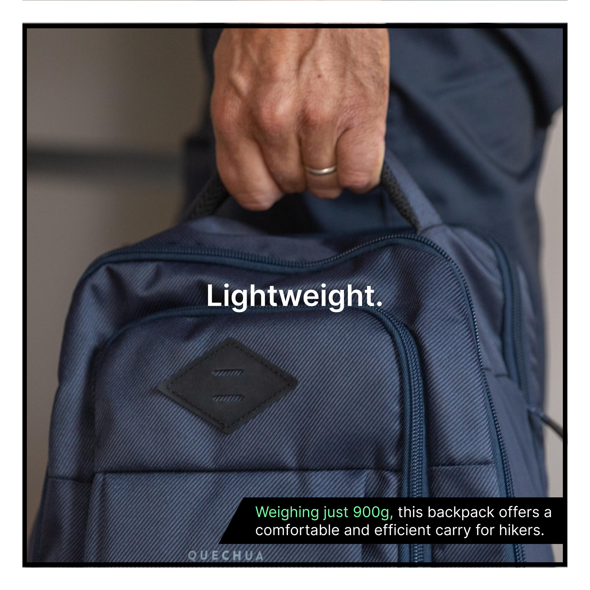 Multi-pocket hiking backpack 23 L, Escape 500 - Blue