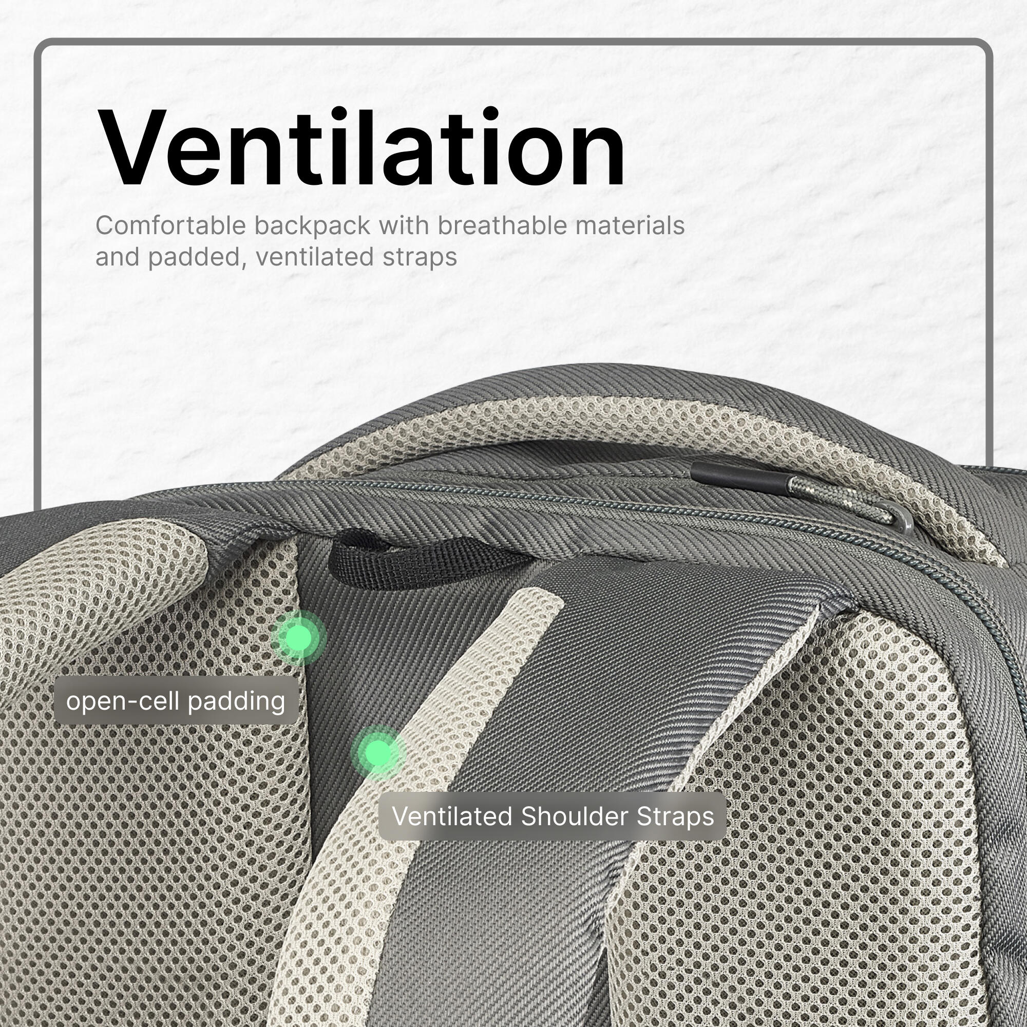 Multi-pocket hiking backpack 23 L, Escape 500 - Grey