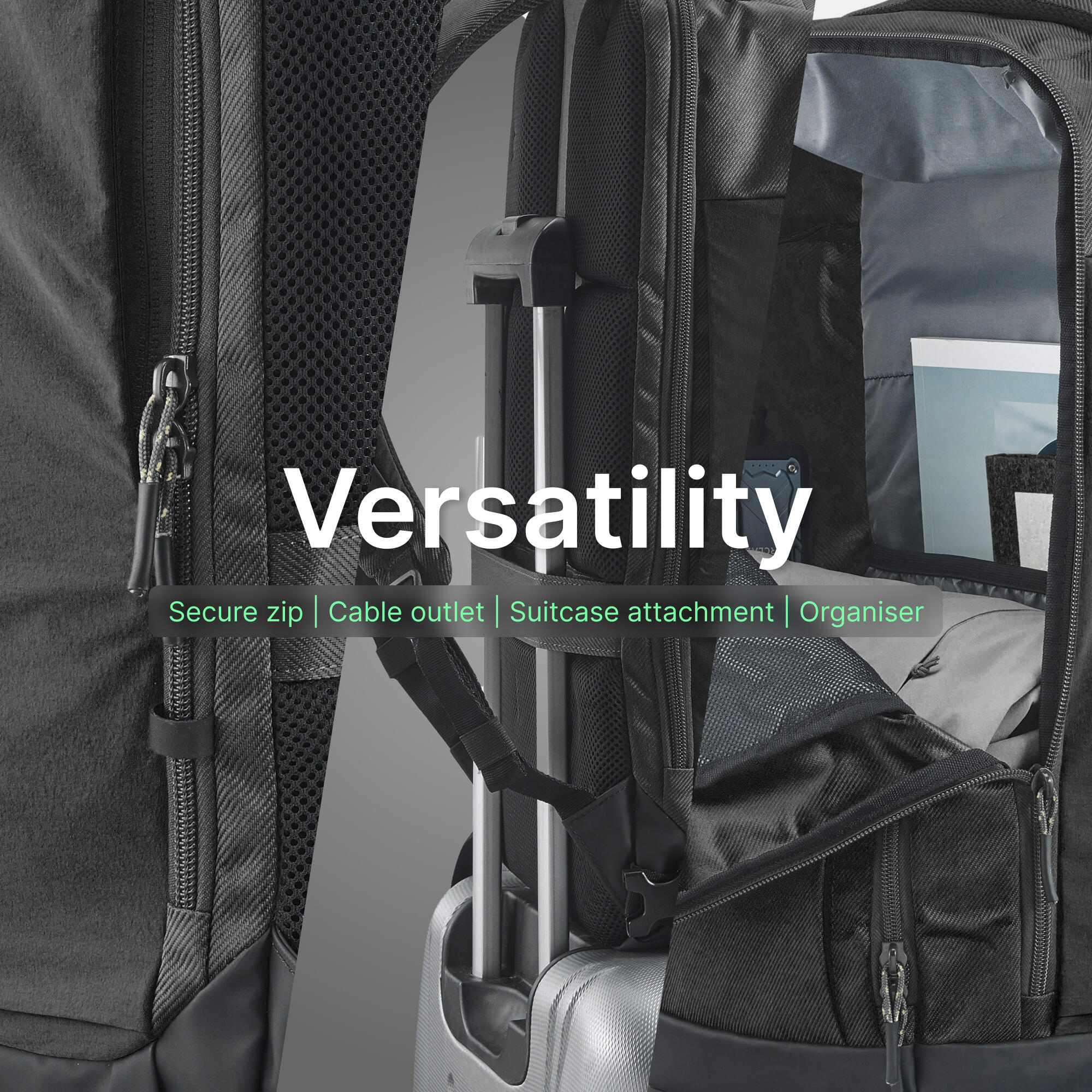 Adult Travel Backpack for Hiking 32L  NH Escape 500 Black