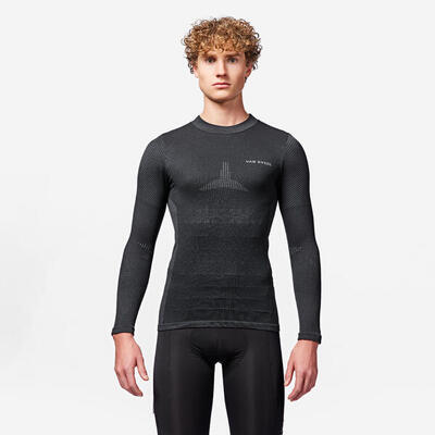 Maglia intima termica manica lunga ciclismo uomo RACER 2 bordeaux