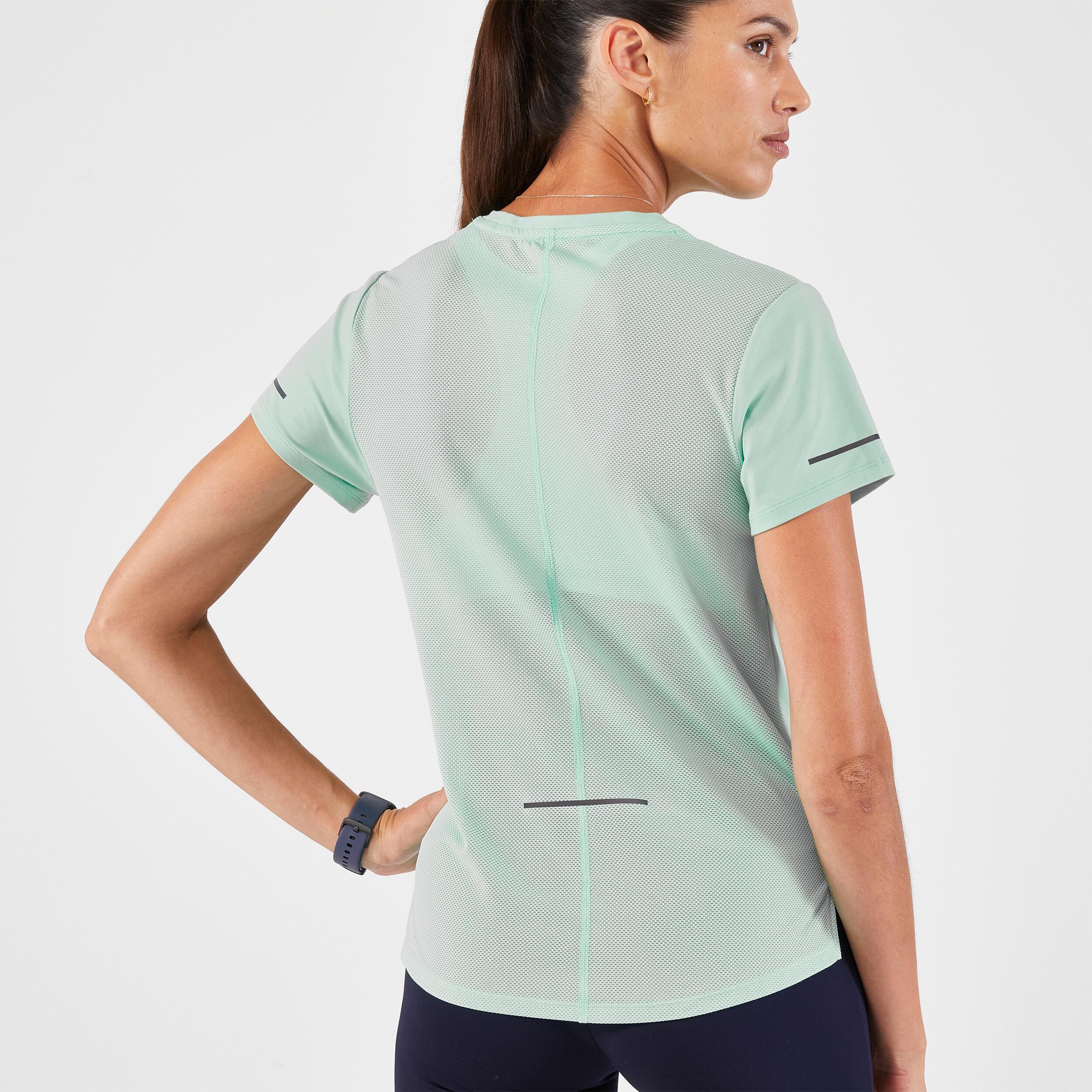 Camiseta running transpirable Kiprun 500 - verde 8/9