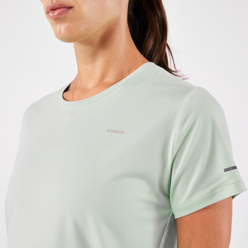 T-shirt running respirant Femme - KIPRUN Run 500 Dry vert