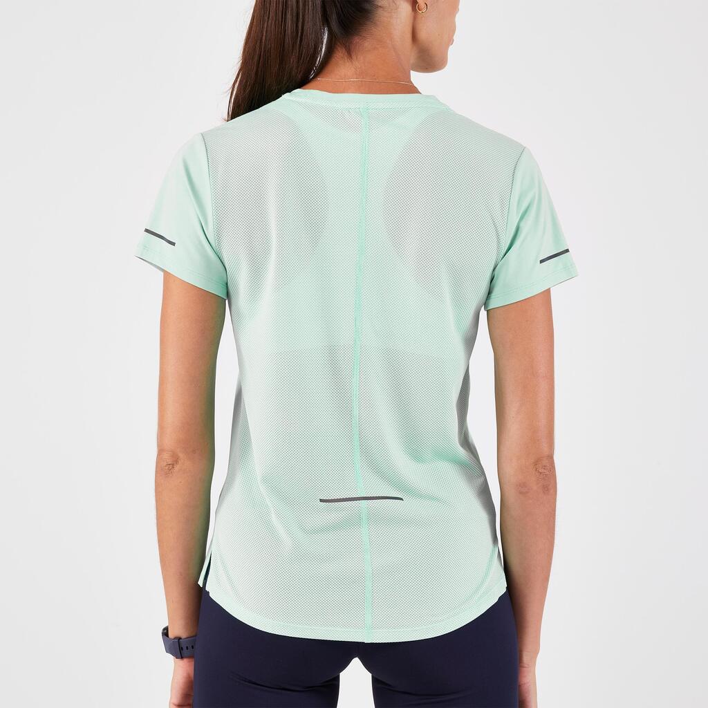 T-shirt running respirant Femme - KIPRUN Run 500 Dry vert