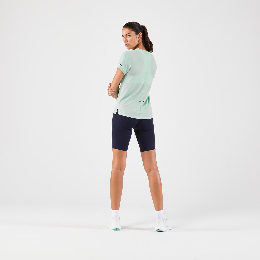 T-shirt running respirant Femme - KIPRUN Run 500 Dry vert