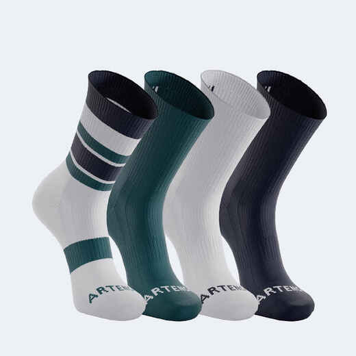 
      High Tennis Socks RS 300 4-Pack - Blue Patterns/Green/Blue
  