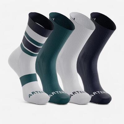 Calze lunghe adulto RS 300 verde militare-nero con motivi x4