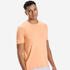 Men's Short-Sleeved Crew Neck Breathable Fitness T-Shirt - Peach Orange