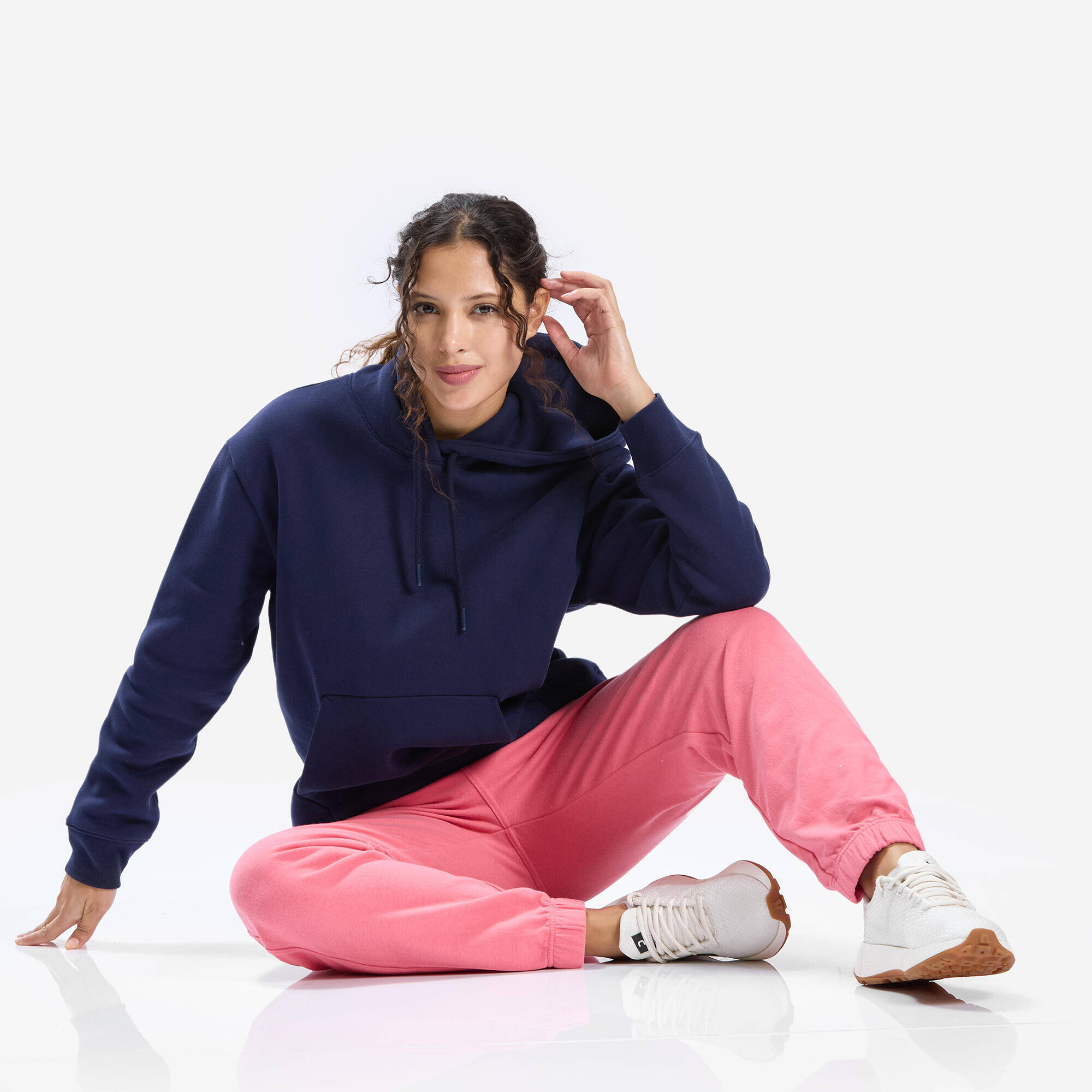 Women's Cotton Jogging Bottoms - Pink -  3