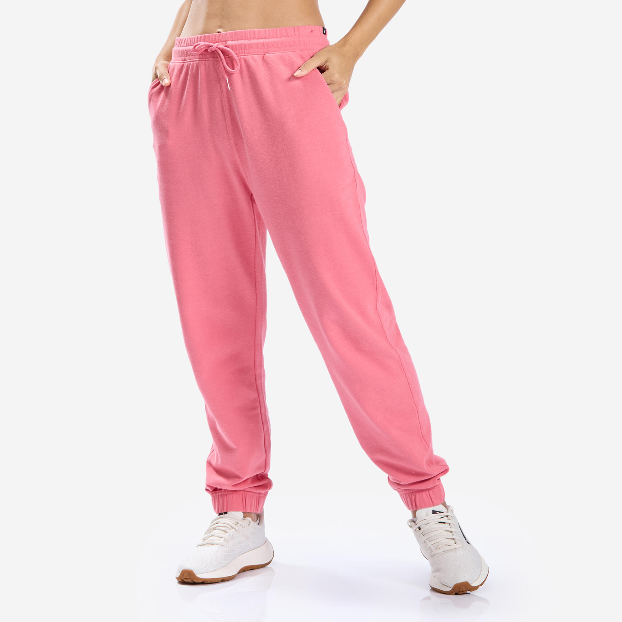 Women's Cotton Jogging Bottoms - Pink