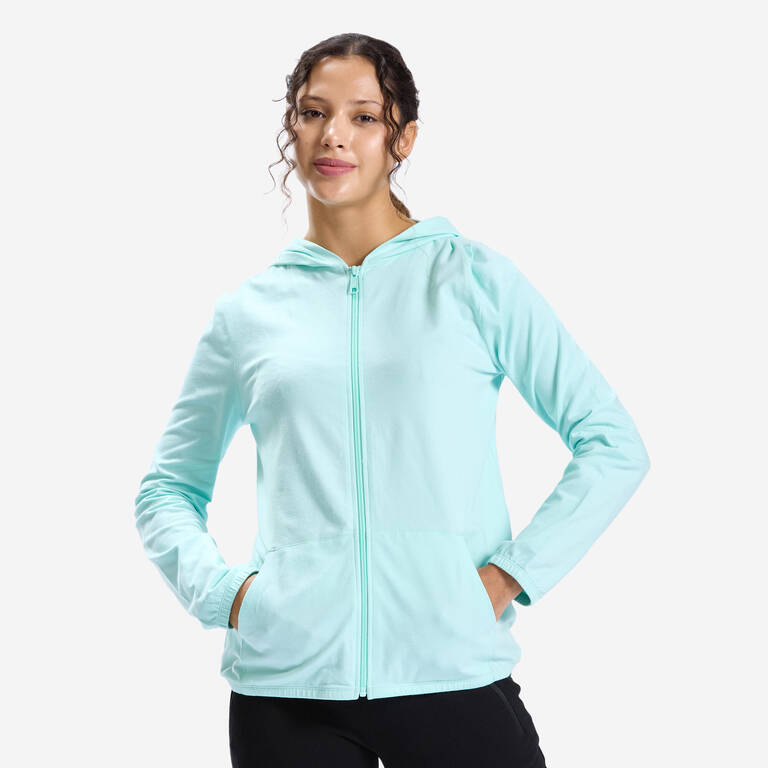 Women's Zip-Up Fitness Sweatshirt 100