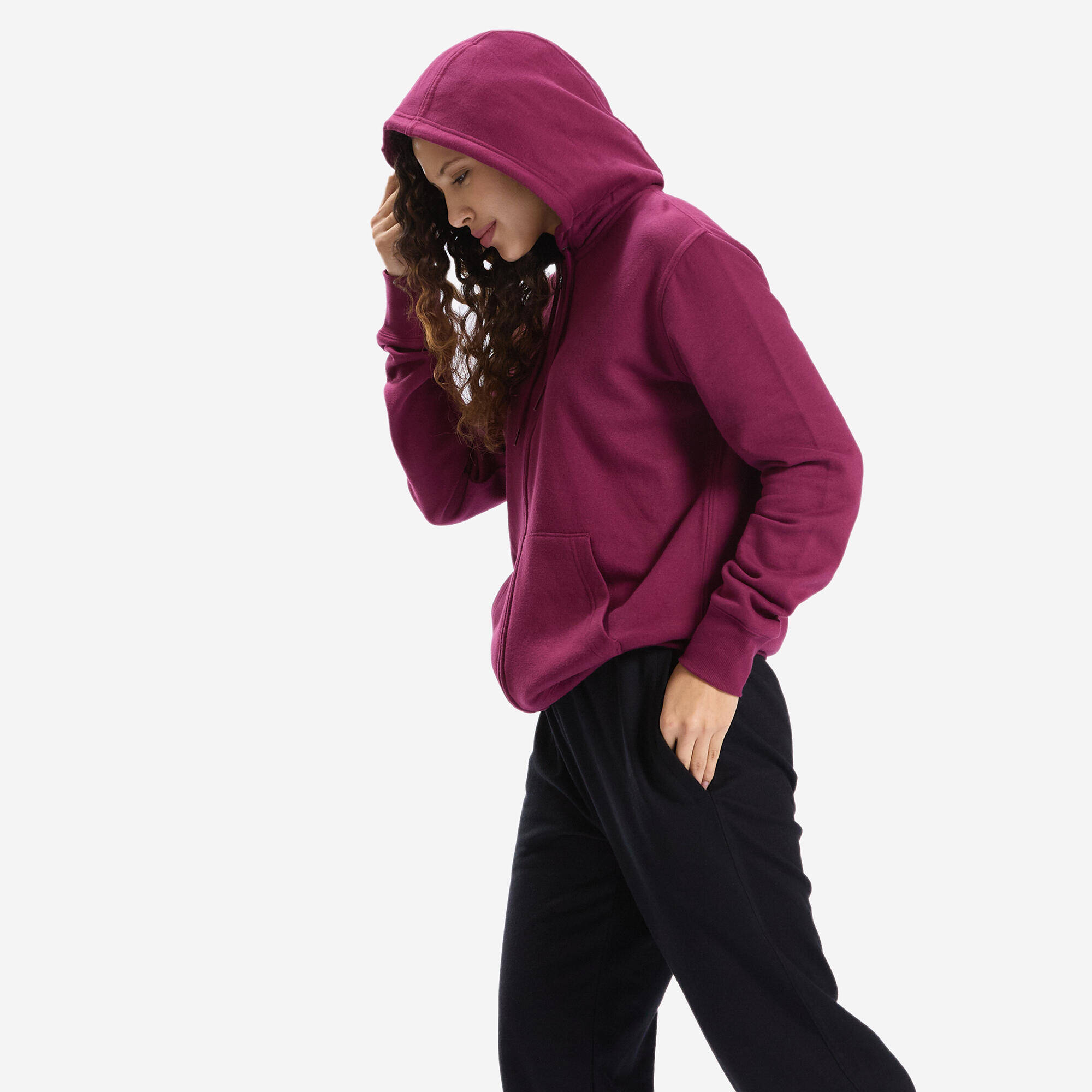 Women's Zip-Up Fitness Sweatshirt - Purple Violet