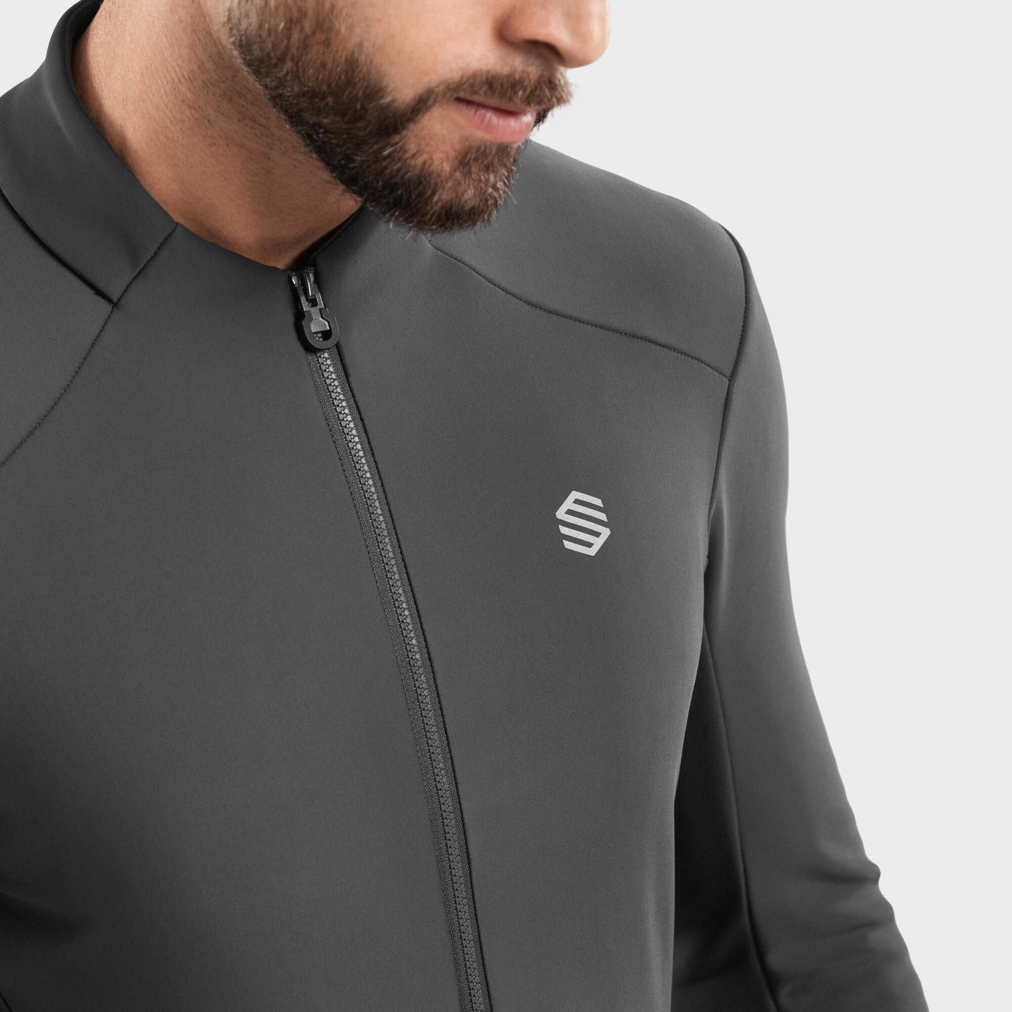 Chaqueta ciclismo hombre softshell Siroko J1 Julier gris 2/6