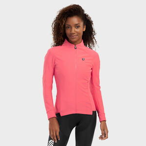 Chaqueta softshell ciclismo mujer J1 Breakaway SIROKO Coral Neón
