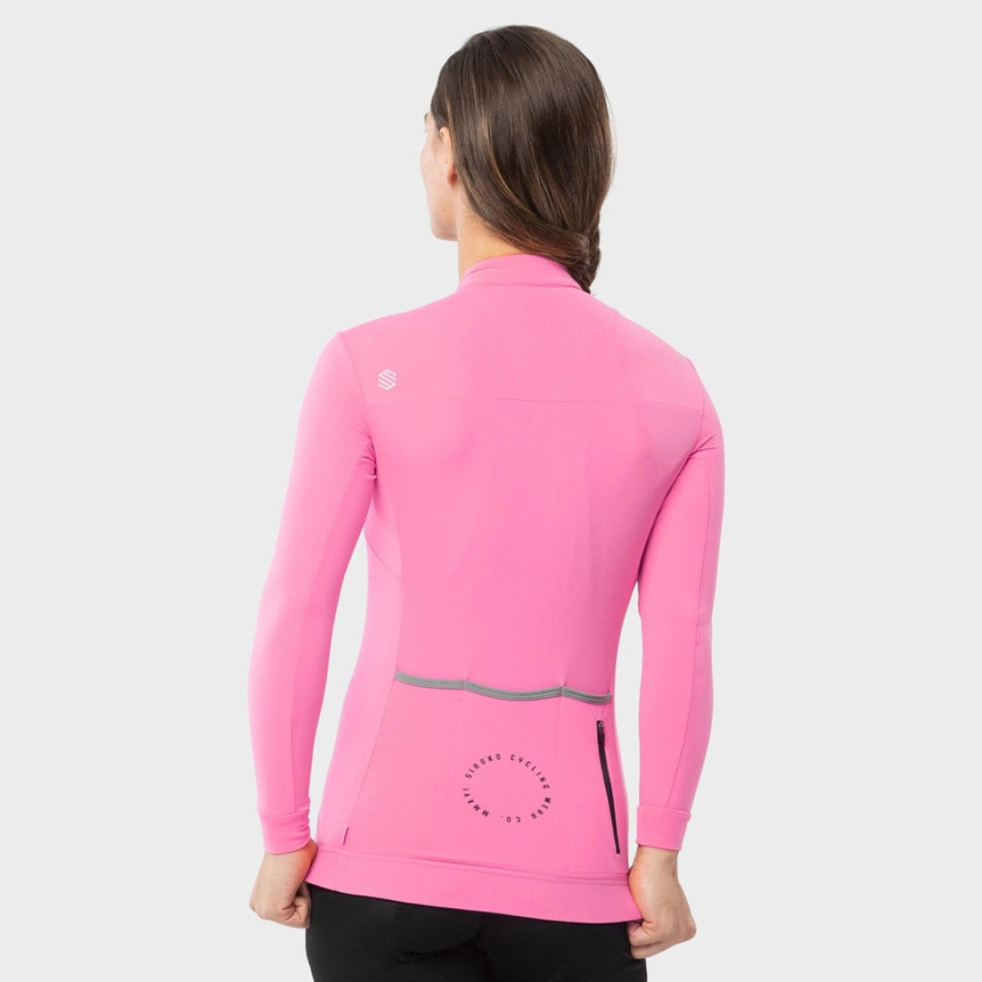 Maillot ciclismo manga larga mujer Siroko M4 Queen Stage rosa 5/6