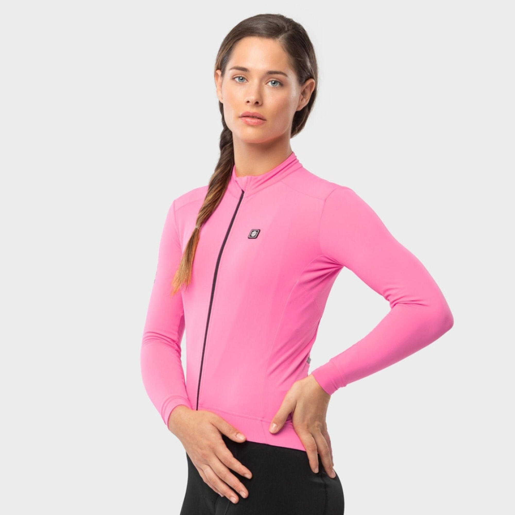 Maillot ciclismo manga larga mujer Siroko M4 Queen Stage rosa 6/6