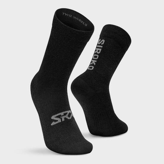 Calcetines ciclismo lana merino Siroko SRX Grappa negro