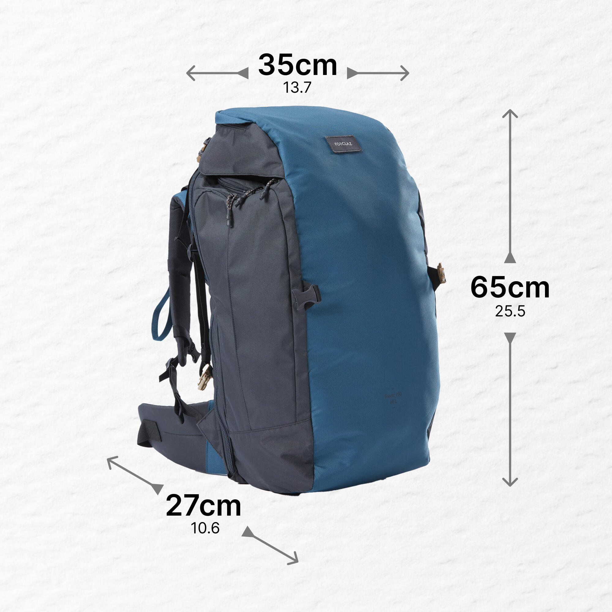 Travel Trekking 60L Backpack Travel 100