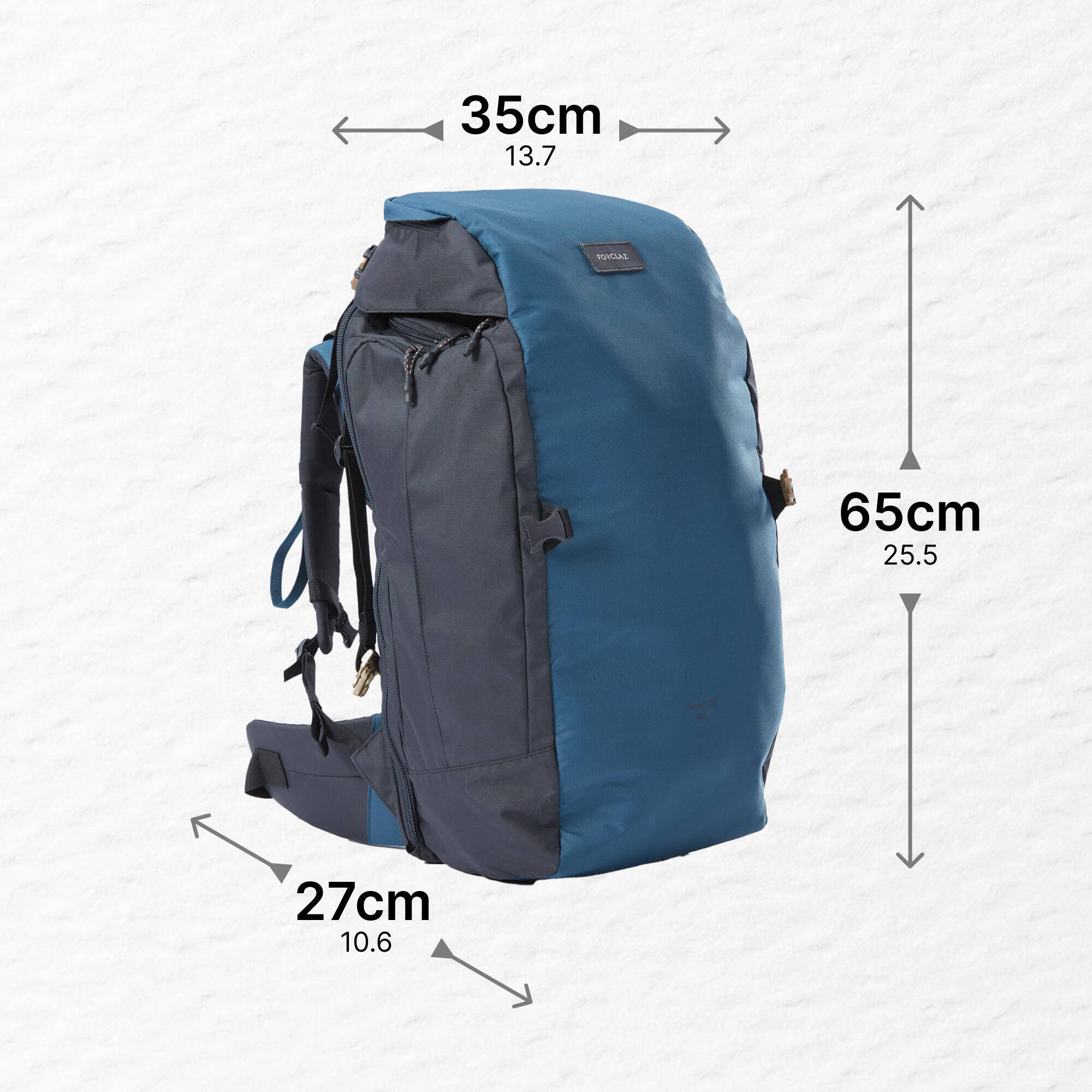 Travel Trekking 60L Backpack Travel 100 -  5