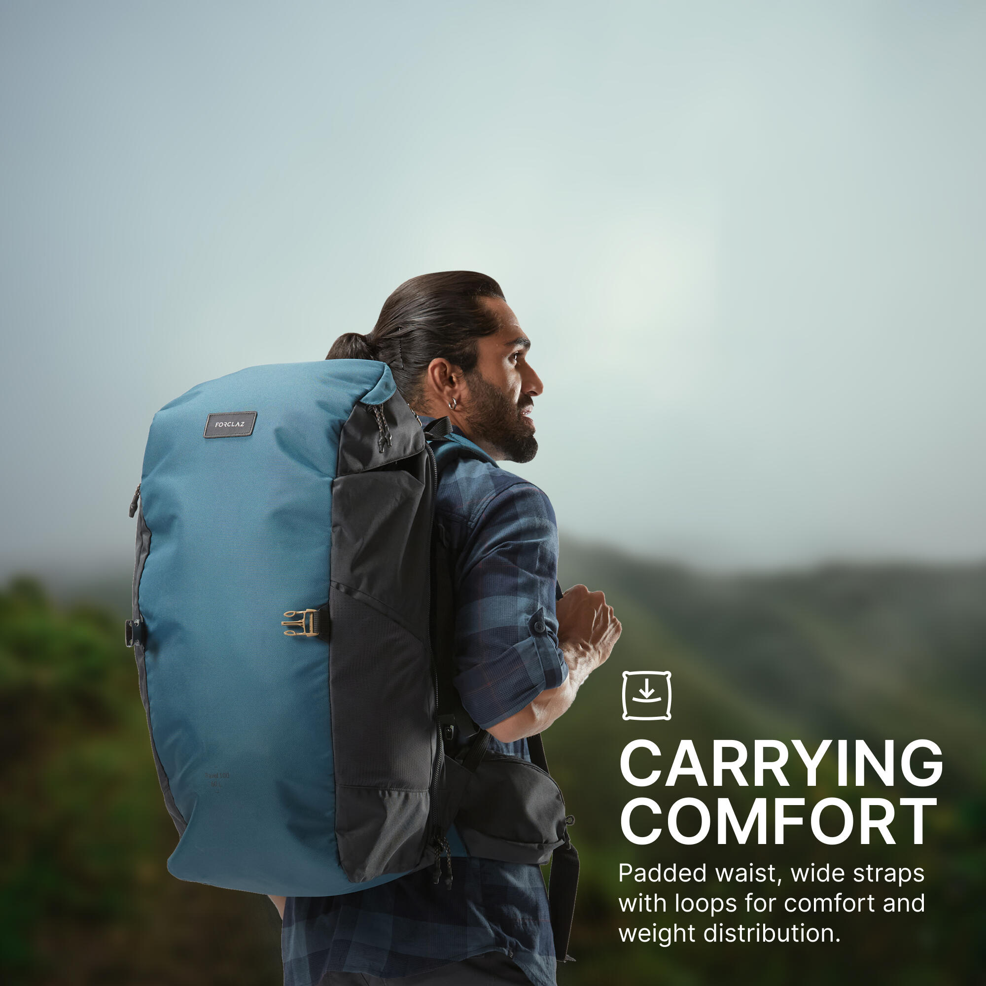 Travel Trekking 60L Backpack Travel 100 - Main Image