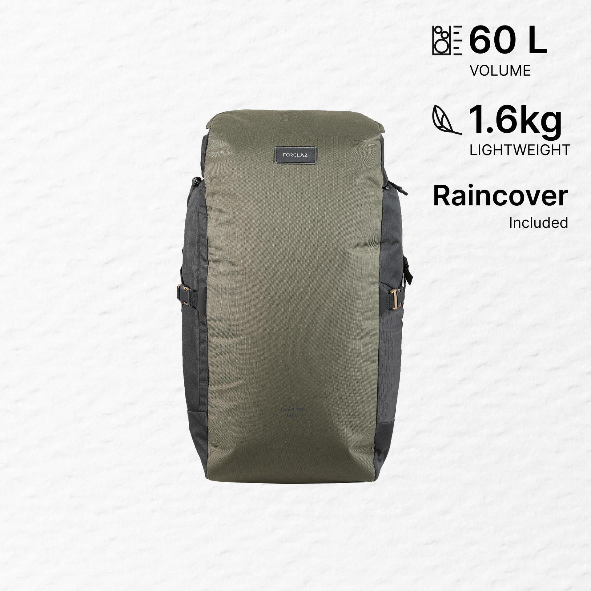 Travel Trekking 60L Backpack Travel 100