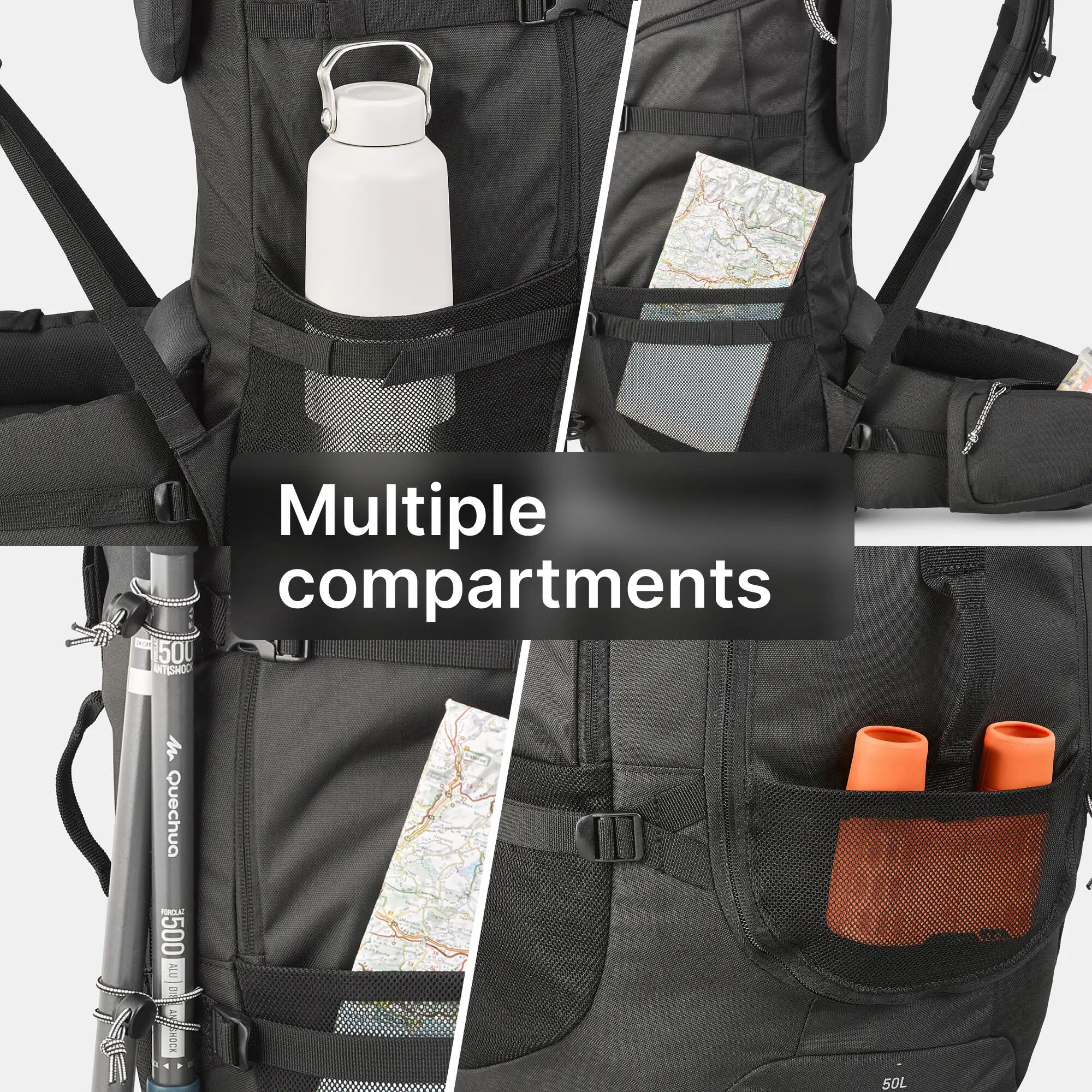 Hiking & Trekking Padded Back Support 50L Backpack -  5