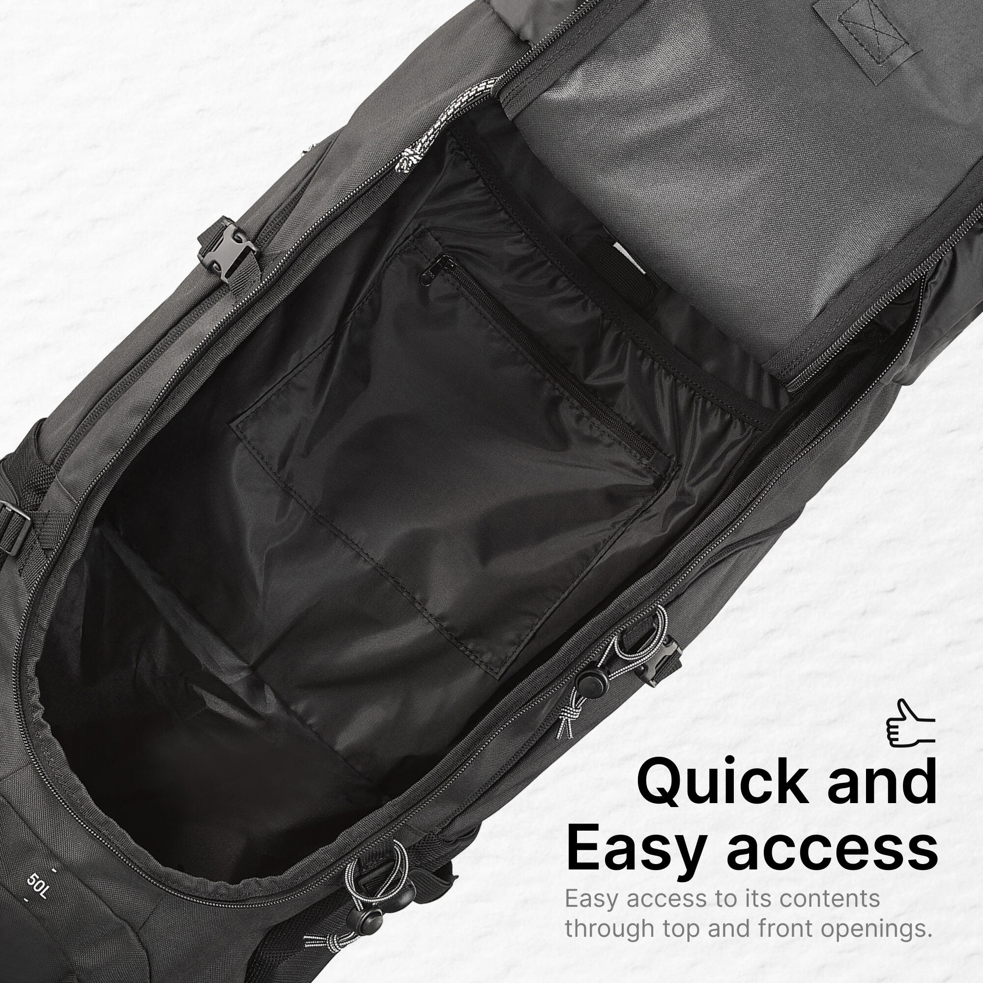 Morral  de senderismo 50L  Simond MT100 - Negro 18/42