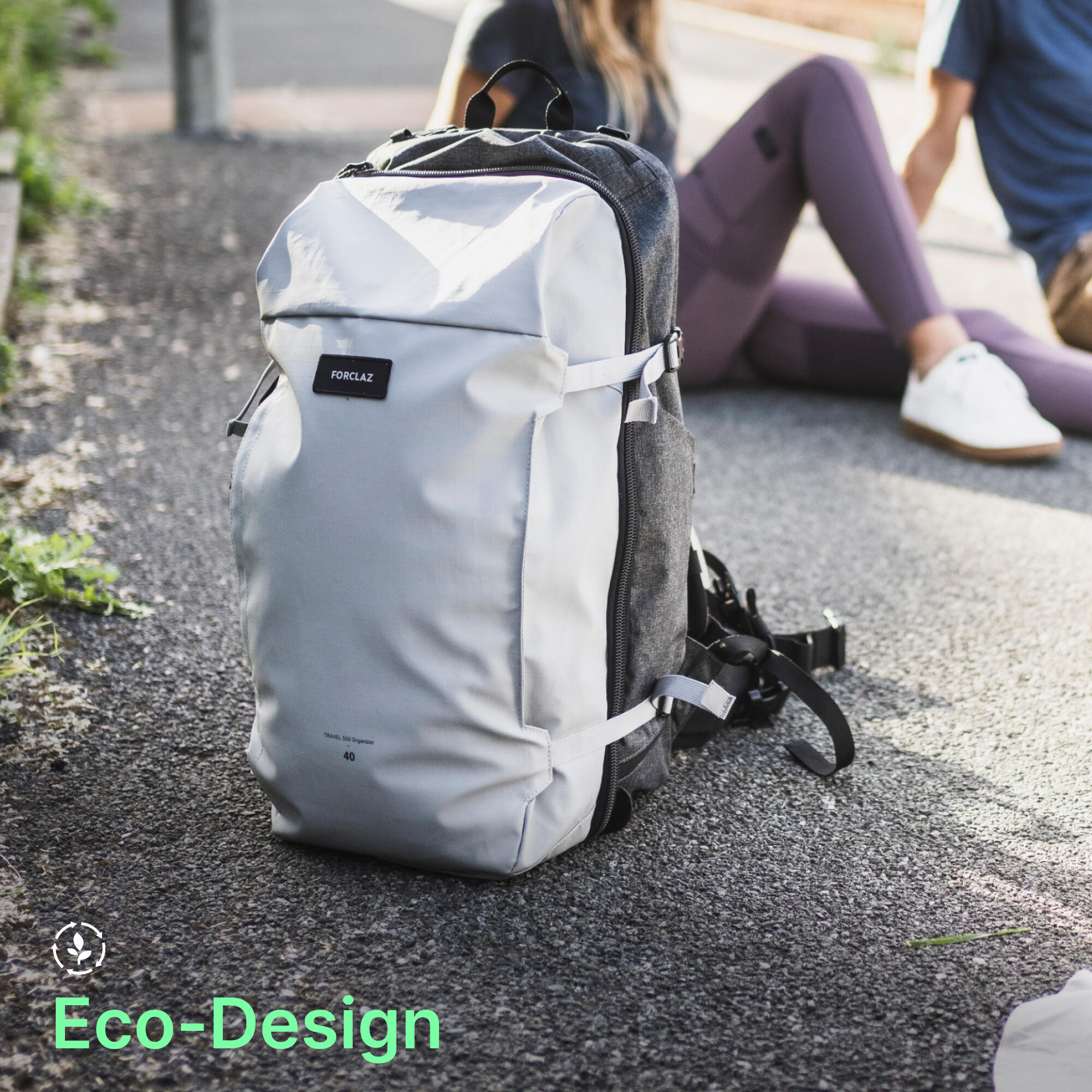 40 L Travel backpack, Travel 500 Organiser - Grey 18/24