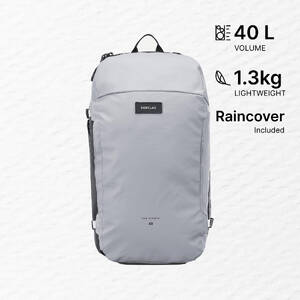 Travel Backpack 500 Oraganizer 40L Grey