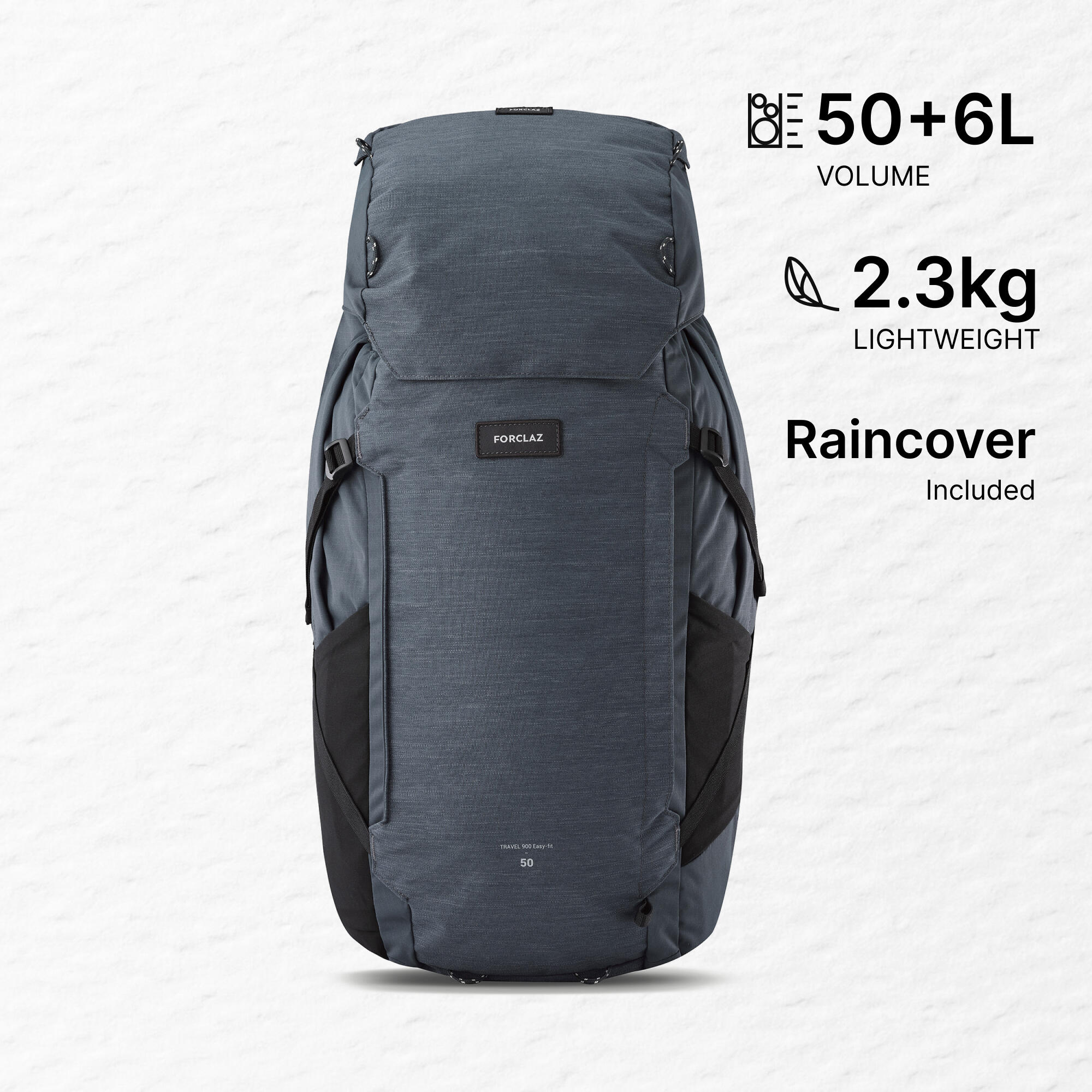 Women's Travel 900 50+6L suitcase-style travel backpack - Grey