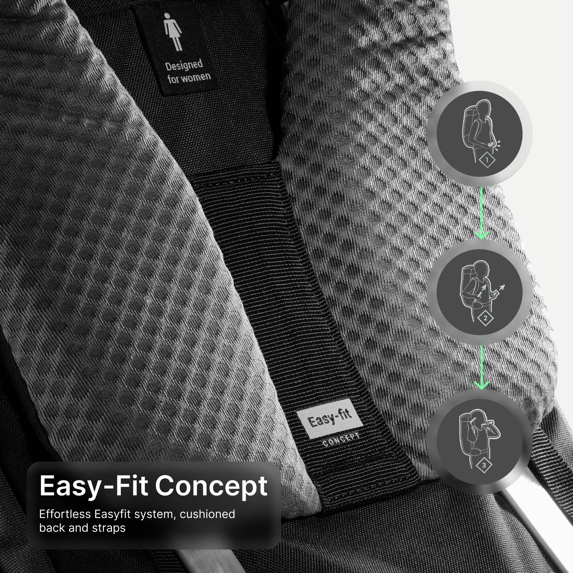 Women's Travel 900 50+6L suitcase-style travel backpack - Grey