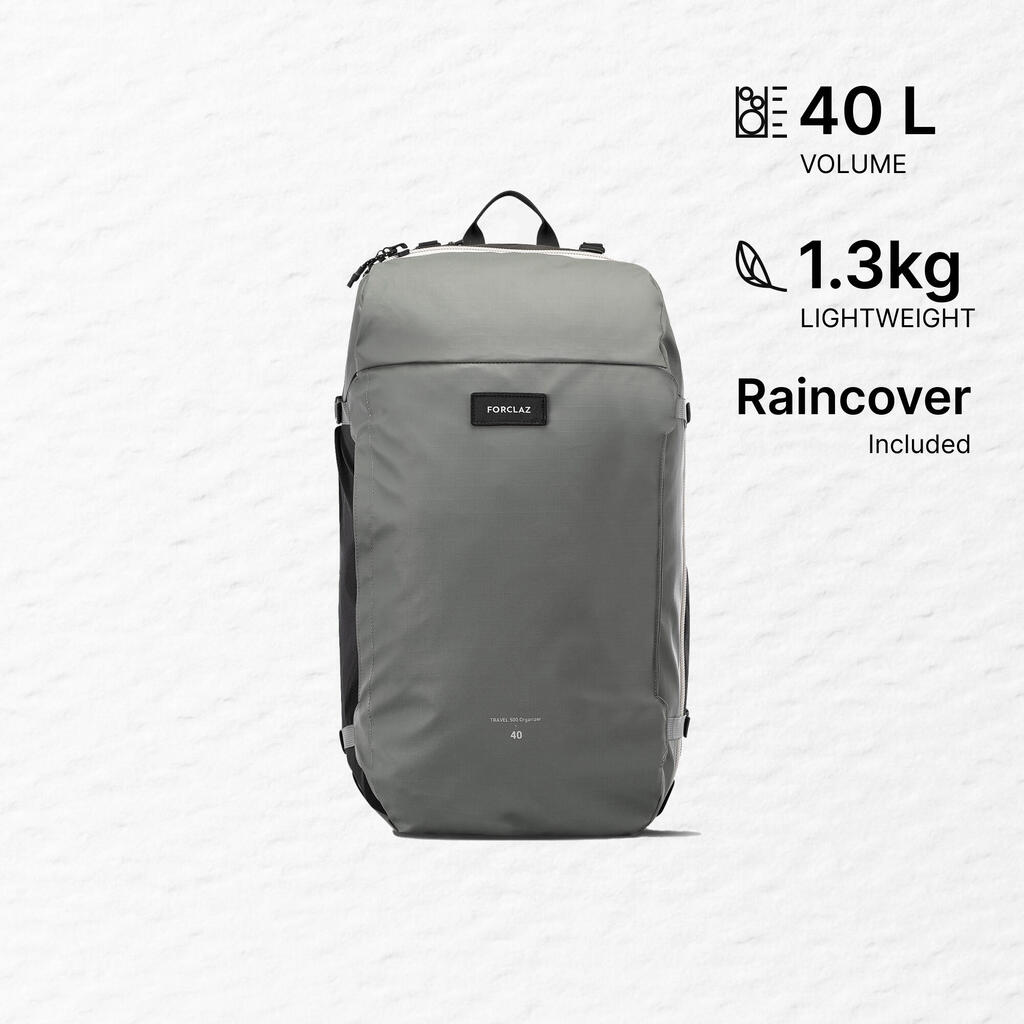 Ταξιδιωτικό σακίδιο πλάτης 40 L - Travel 500 ORGANIZER Χακί
