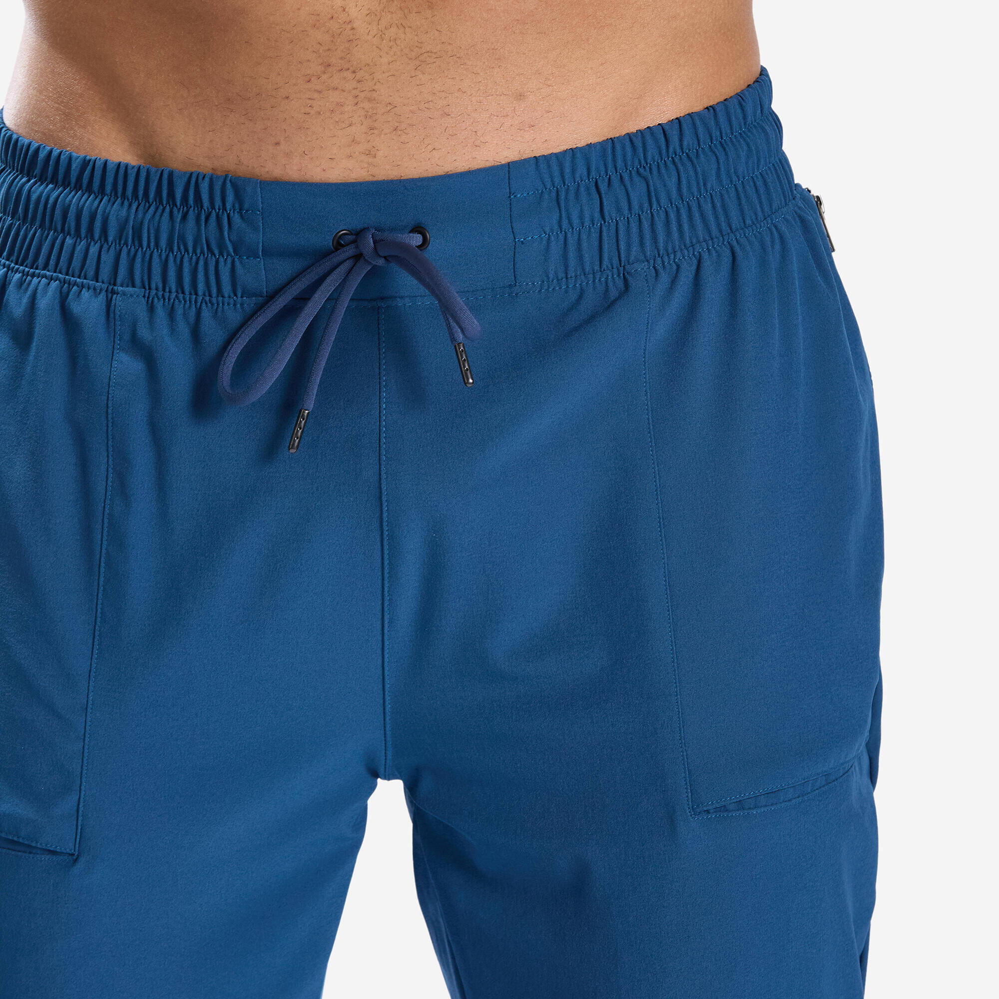 Men Gym Trackpant Convertible, Jog Fit, Quick Dry, Zip Pockets, 500 -Petrol Blue -  4