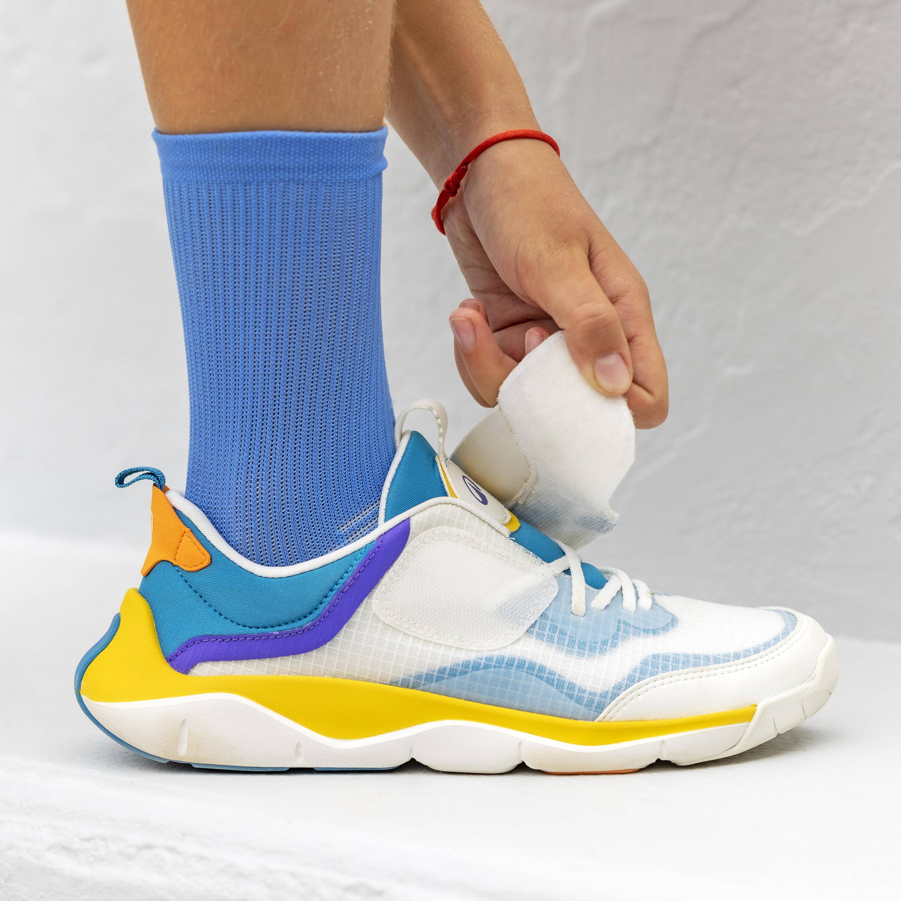 Kids' Unisex Easy-On Multisport Trainers Playful City - Blue & White -  3