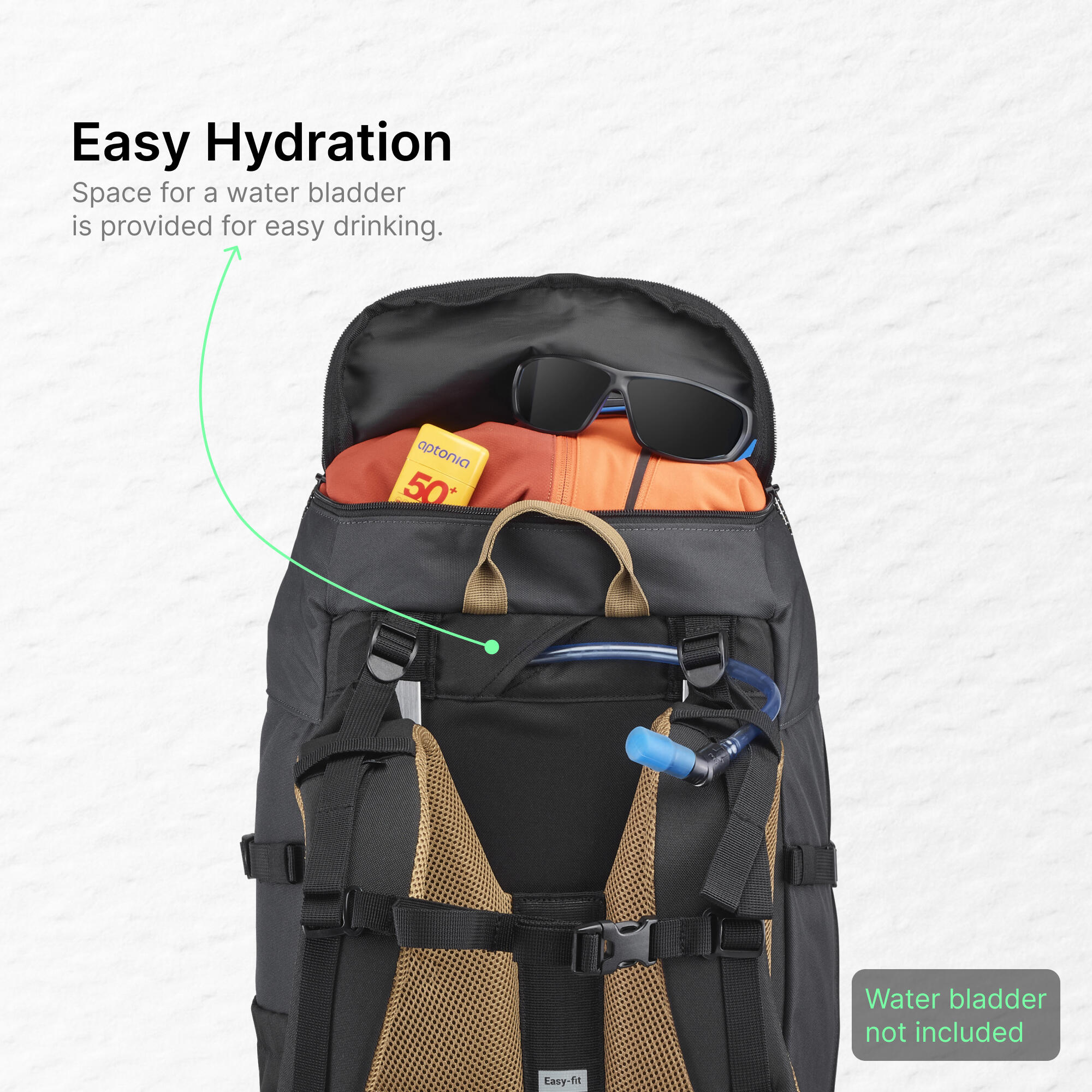 Mochila de montaña y trekking 50L Hombre Simond Trek100 Easyfit 9/14
