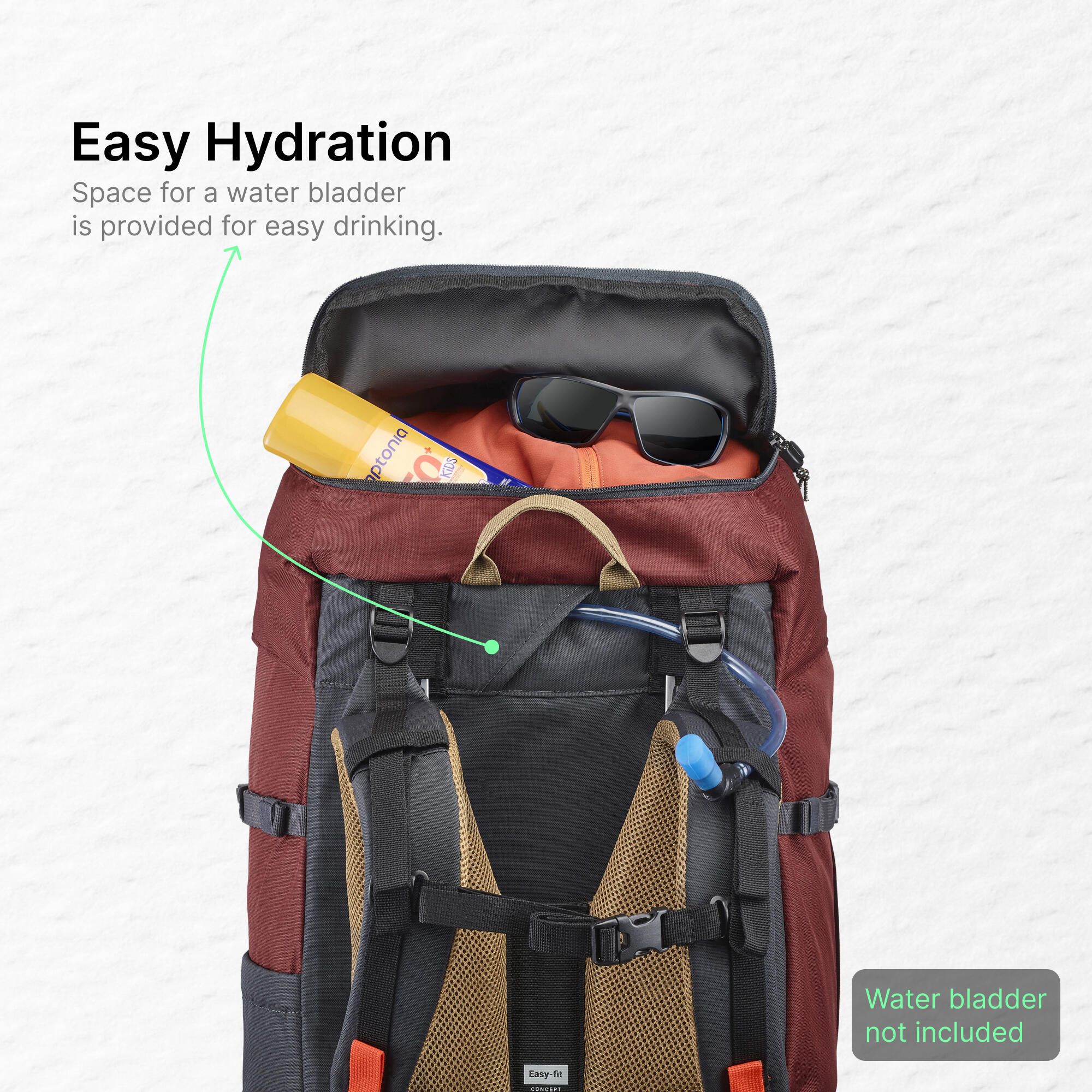 Buy Trekking Bag 70L Easy-Fit MT 100 Mahogany - Image 10