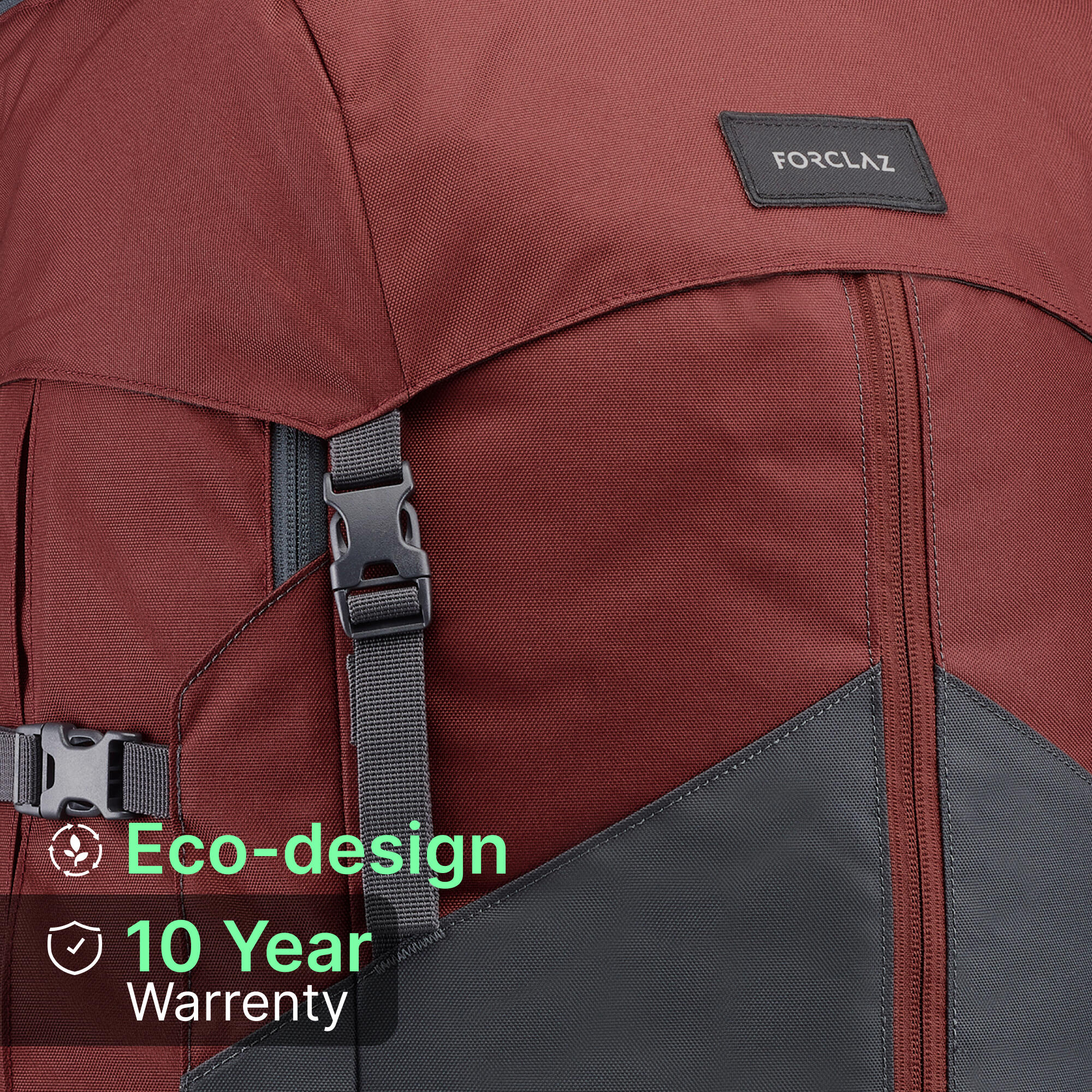Trekking Bag 70L Easy-Fit MT 100 Mahogany